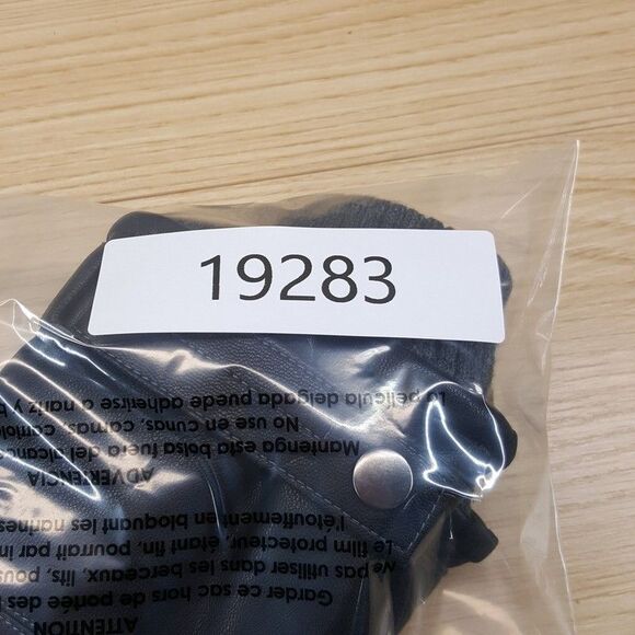 ISOTONER Gloves Mens XL Black Faux Leather Touchscreen Over the Wrist Cozy Lined - Picture 6 of 6